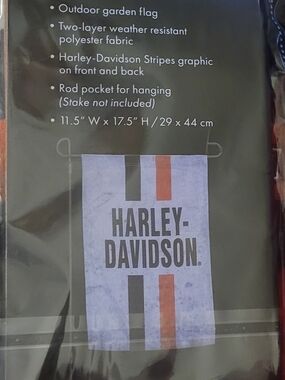 NEW Harley-Davidson Black & Orange Logo Garden Flag